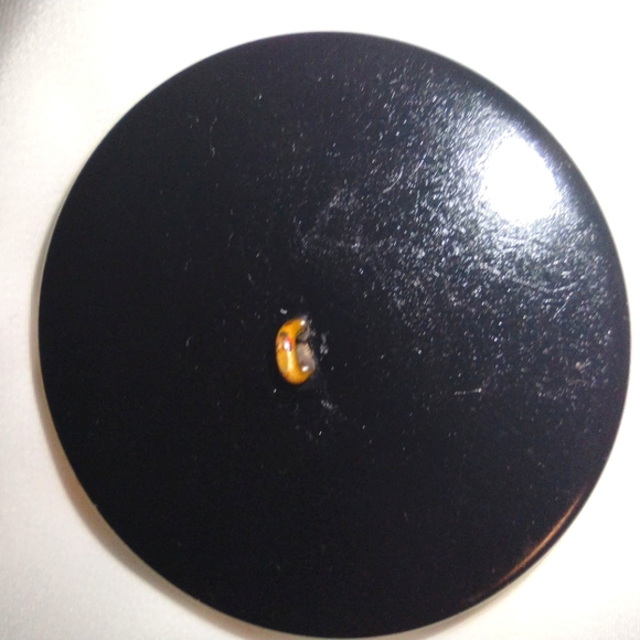 BAKELITE BLACK LARGE BUTTON VINTAGE - Picture 2 of 4